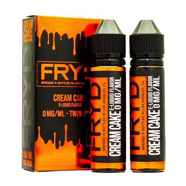 FRYD Series E-Liquid 2x-60mL Bottles (Freebase) 0mg Cream Cake with packaging