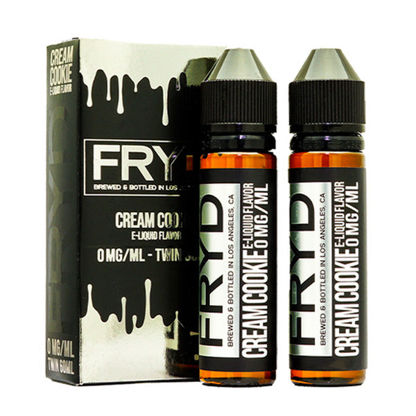 FRYD Series E-Liquid 2x-60mL Bottles (Freebase) 6mg Cream Cookie with packaging