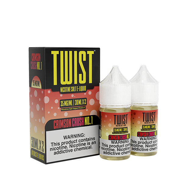 Twist Salts Series E-Liquid x2-30mL Crimson Crush 1 with packaging