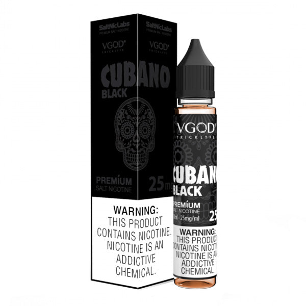 VGOD Salt Series E-Liquid 30mL | 50mg Cubano Black with packaging