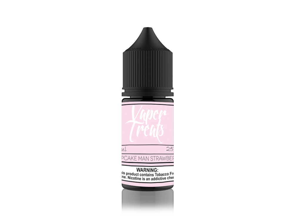 Vaper Treats Salt Series E-Liquid 30mL | 25mg Cupcake Man Strawberry Bottle