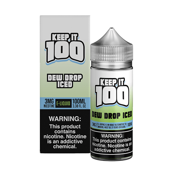 Keep It 100 TFN Series E-Liquid 0mg | 100mL (Freebase) Dew Drop Ice with Packaging