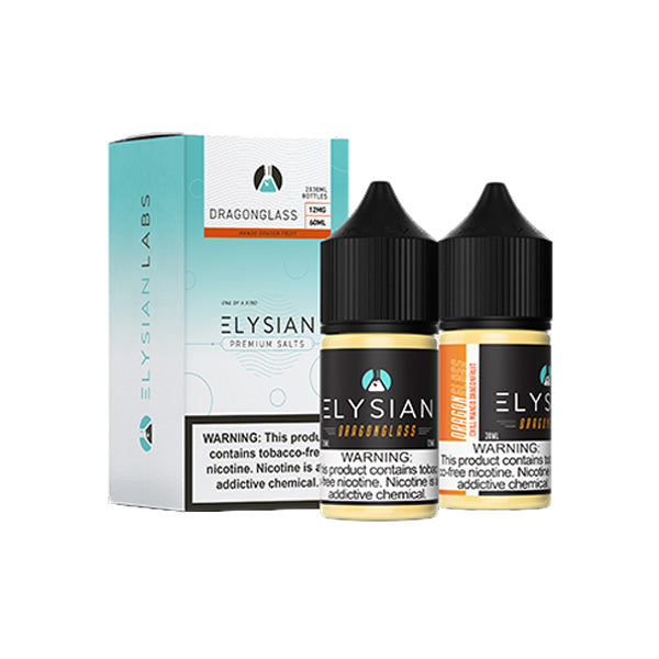 Elysian Salt Series E-Liquid x2-30mL (Salt Nic) | 12mg Dragon Glass with Packaging