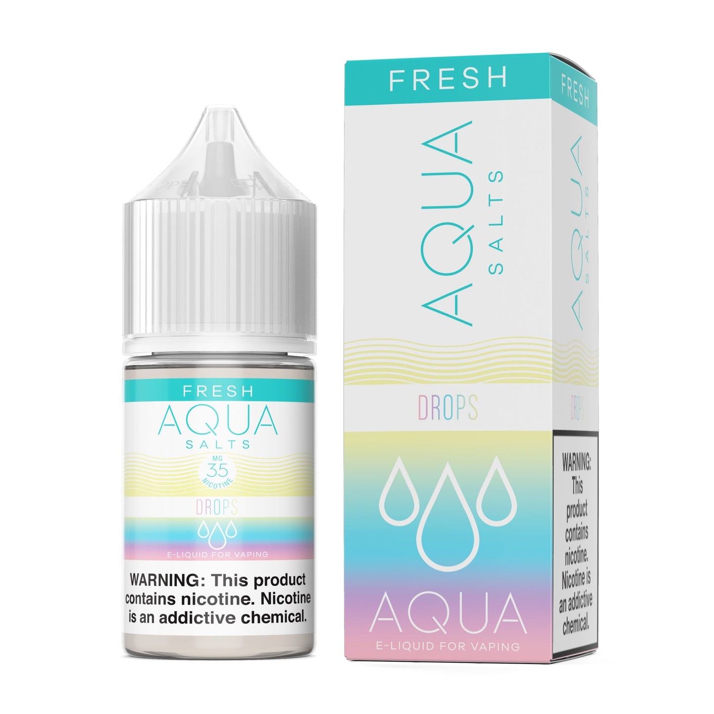 Aqua Salt Series E-Liquid 30mL (Salt Nic) | Drops with packaging