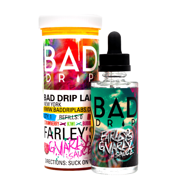 Bad Drip Series E-Liquid 60mL (Freebase) Farley's Gnarly Sauce with Packaging