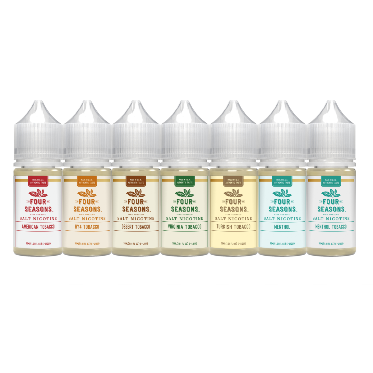 Four Seasons Salt Series E-Liquid 30mg | 30mL (Salt Nic) Group Photo