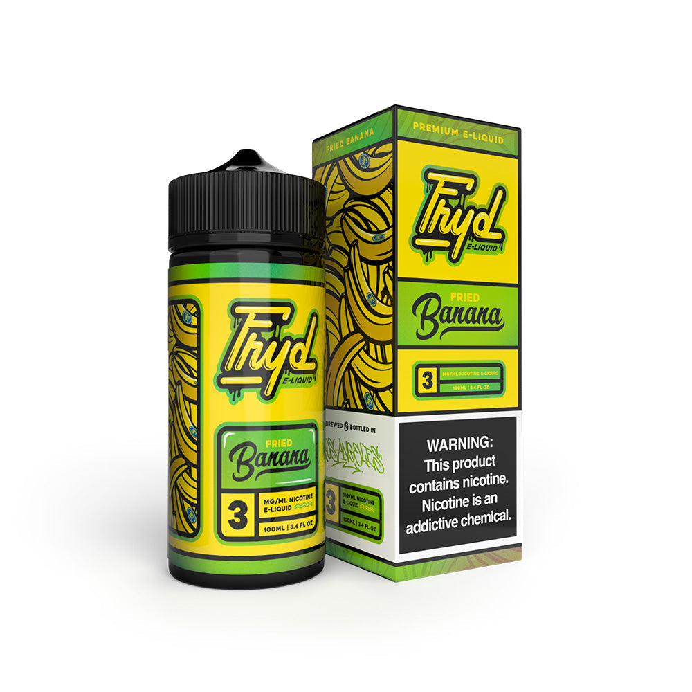 FRYD Series E-Liquid 100mL | 0mg Fried Banana with packaging