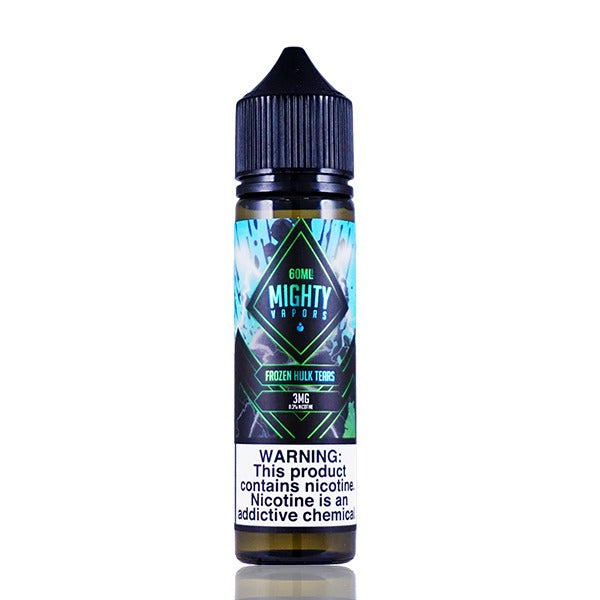 Mighty Vapors Series E-Liquid 60mL Frozen Hulk Tears Bottle