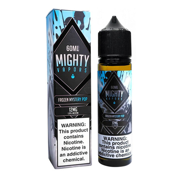 Mighty Vapors Series E-Liquid 60mL Frozen Mystery Pop with packaging