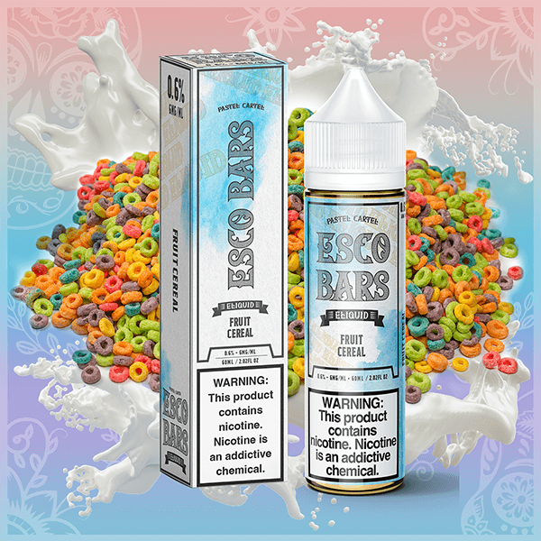 Esco Bars E-Liquid 0mg | 60mL (Freebase) Fruit Cereal with Packaging