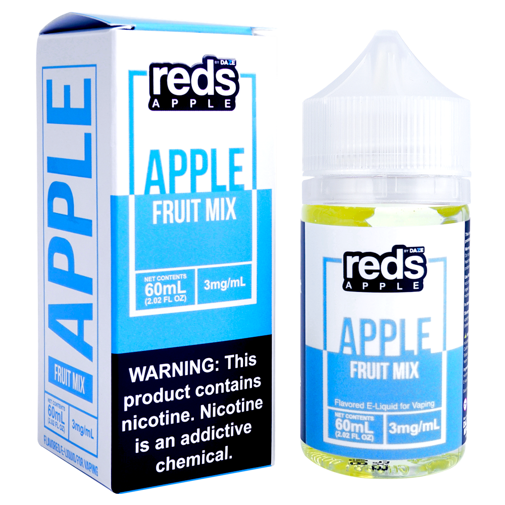 Reds Apple Series E-Liquid 60mL (Freebase) 3mg Fruit Mix with Packaging