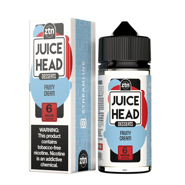 Juice Head Series E-Liquid 0mg | 100mL (Freebase) Fruity Cream with Packaging