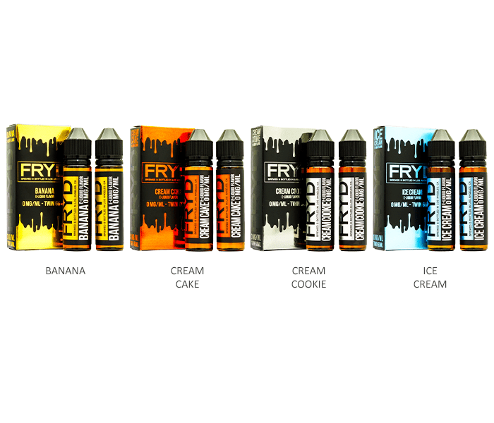 FRYD Series E-Liquid 2x-60mL Bottles (Freebase) 0mg Group photo