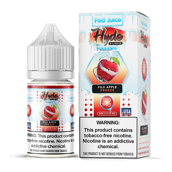 Pod Juice Hyde TFN Salt Series E-Liquid 30mL (Salt Nic) | 55mg Fuji Apple Freeze with packaging