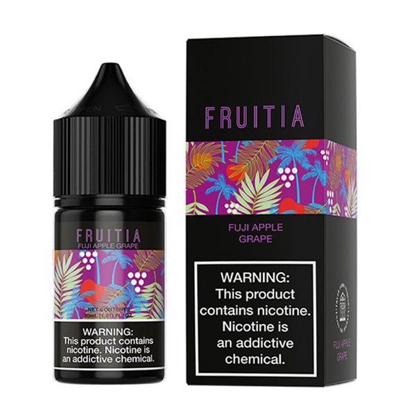 Fresh Farms FRUITIA Salt Series E-Liquid 30mL (Salt Nic) Fuji Apple Grape with packaging