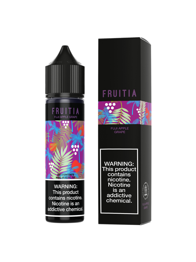 FRUITIA by Fresh Farms E-Liquid 60mL (Freebase) | 0mg Fuji Apple Grape with packaging