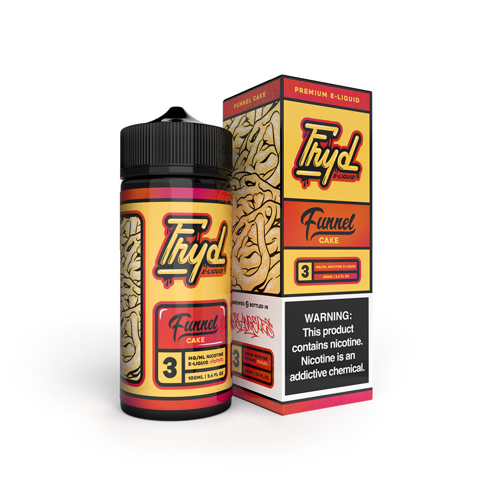 FRYD Series E-Liquid 100mL | 0mg Funnel Cake with packaging