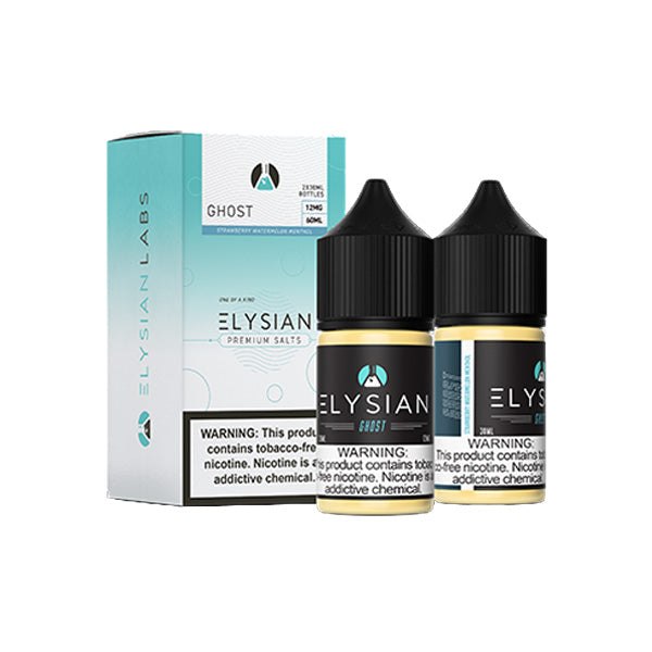 Elysian Salt Series E-Liquid x2-30mL (Salt Nic) | 12mg Ghost with packaging