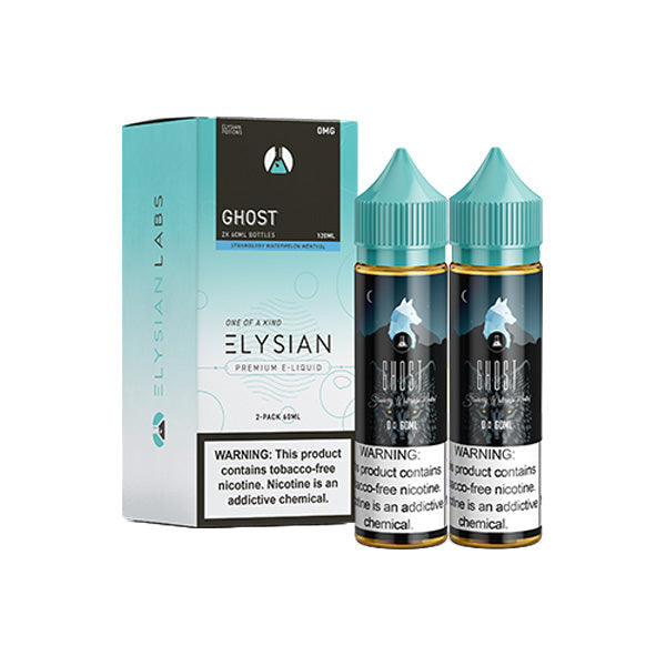 Elysian Series E-Liquid 120mL (Freebase) | 0mg Ghost with packaging