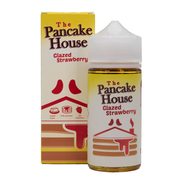 Pancake House Series E-Liquid 100mL (Freebase) Glazed Strawberry with packaging