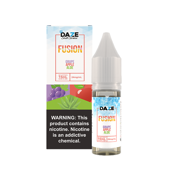 7Daze Fusion Salt Series E-Liquid 15mL (Salt Nic) | 24mg Grape Apple Aloe Iced