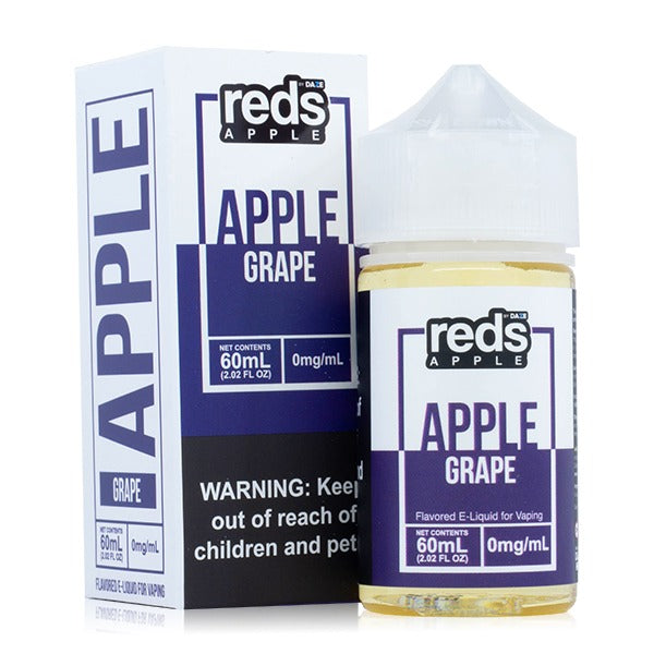 Reds Apple Series E-Liquid 60mL (Freebase) 0mg Grape with Packaging