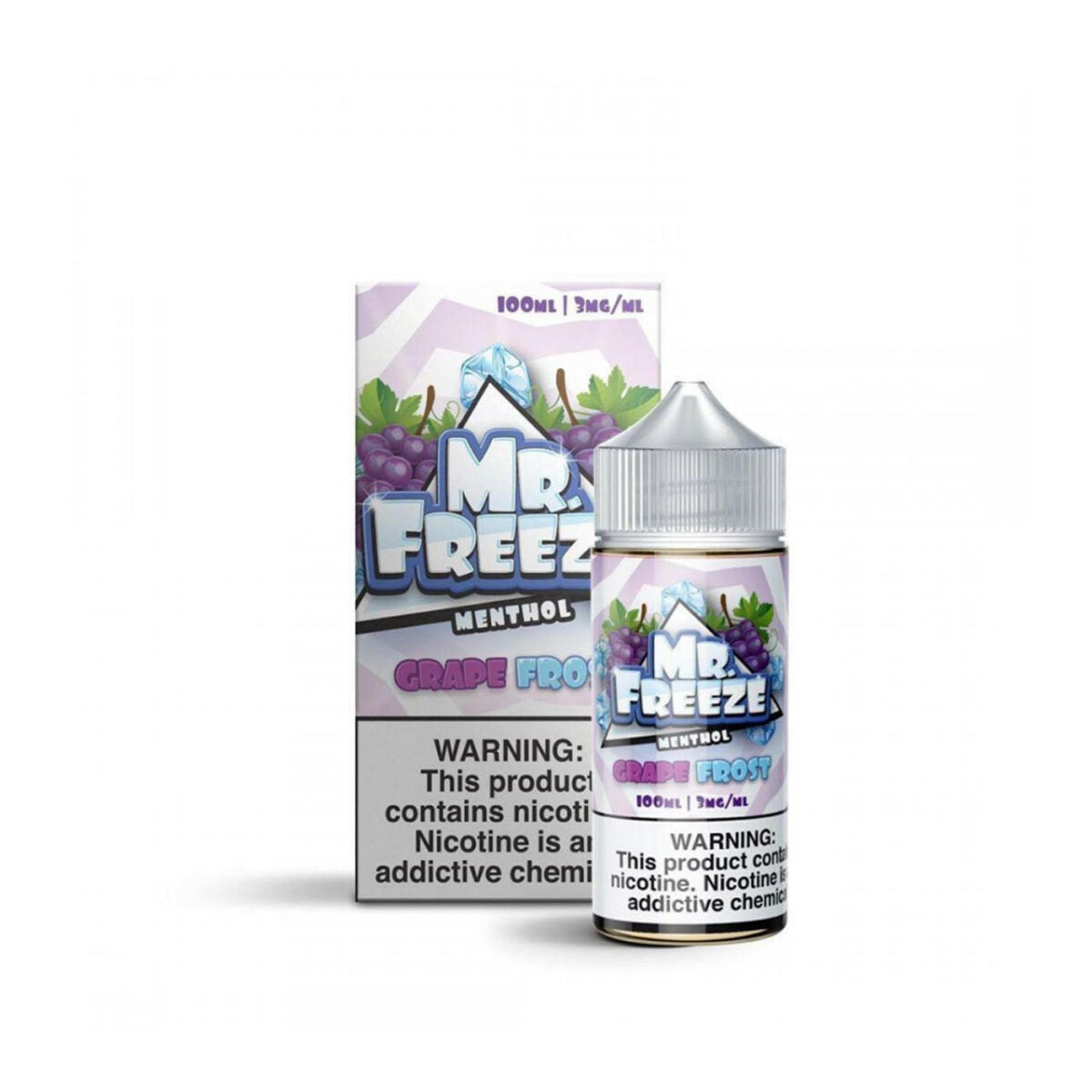 Mr. Freeze TFN Series E-Liquid 100mL (Freebase) Grape Frost with packaging