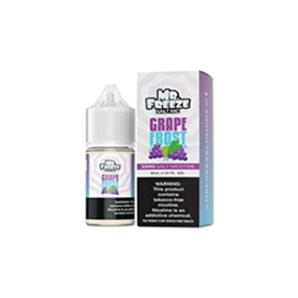 Mr. Freeze TFN Salt Series E-Liquid 30mL (Salt Nic) | 35mg Grape Frost with packaging