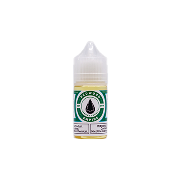 Redwood Salt Series E-Liquid 30mL Green Glass Ice Dark Green Blue bottle