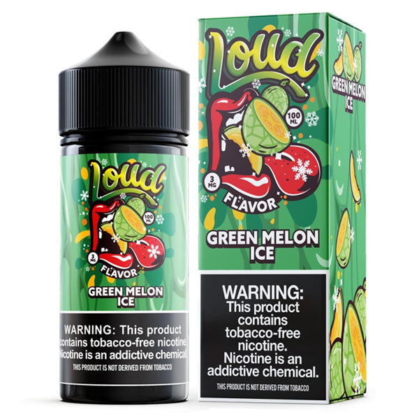 Loud TFN Series E-Liquid 100mL Green Melon Ice with packaging