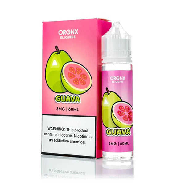 ORGNX Series E-Liquid 6mg | 60mL (Freebase) Guava With Packaging