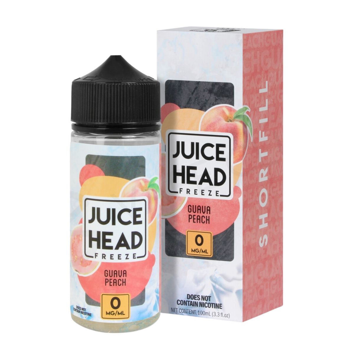 Juice Head Series E-Liquid 0mg | 100mL (Freebase) Guava Peach Freeze with Packaging