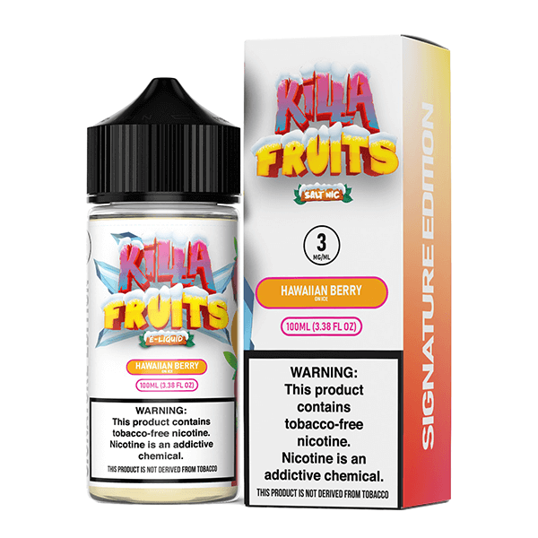 Killa Fruits Signature TFN Series E-Liquid 100mL (Freebase) | 3mg Hawaiian Berry on Ice with packaging