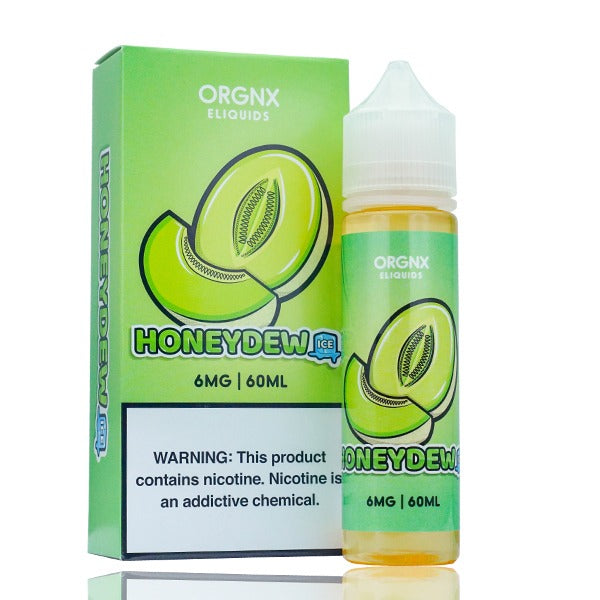 ORGNX Series E-Liquid 6mg | 60mL (Freebase) Honeydew Ice With Packaging