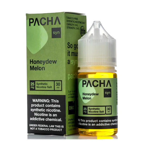 Pachamama TFN Salt Series E-Liquid 25mg | 30mL (Salt Nic) Honeydew Melon with Packaging