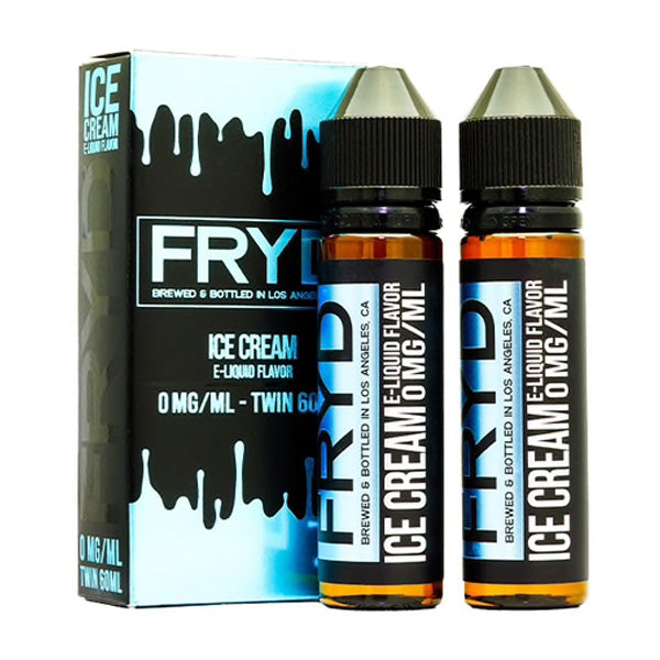 FRYD Series E-Liquid 2x-60mL Bottles (Freebase) 0mg Ice Cream with packaging