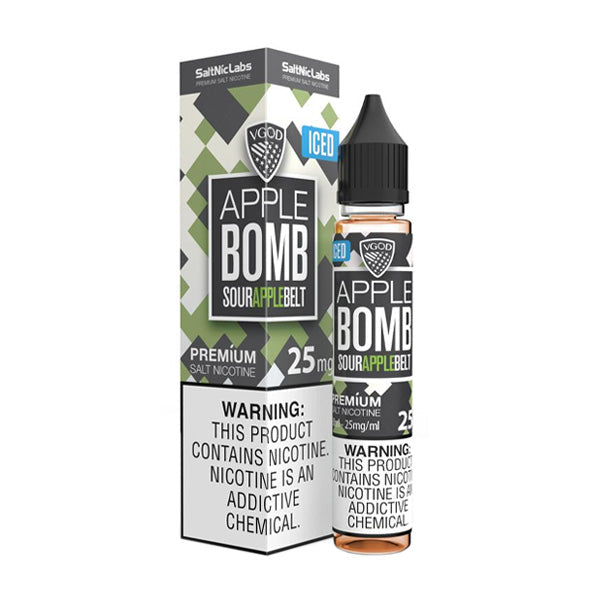 VGOD Salt Series E-Liquid 30mL | 25mg Iced Apple Bomb with packaging