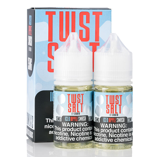 Twist Salts Series E-Liquid x2-30mL Iced Apple Smash with packaging