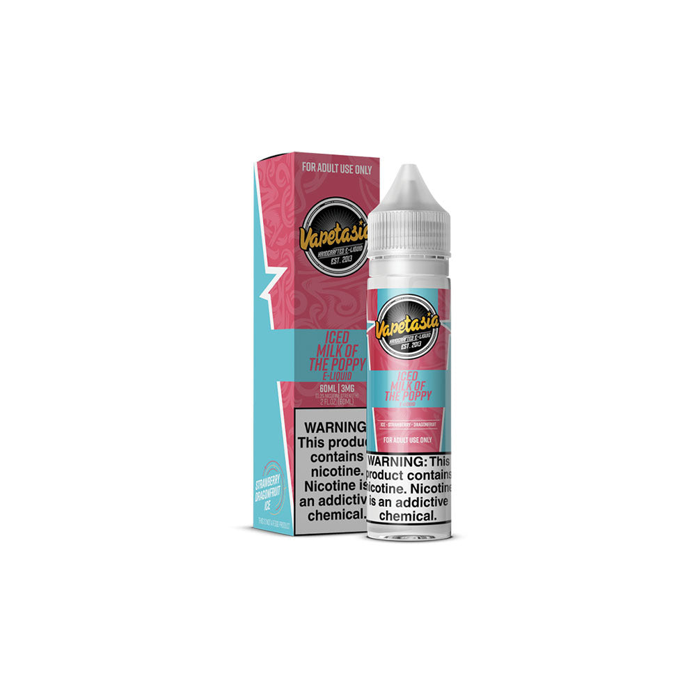 Vapetasia E-Liquid 60mL Iced Milk of the Poppy with packaging