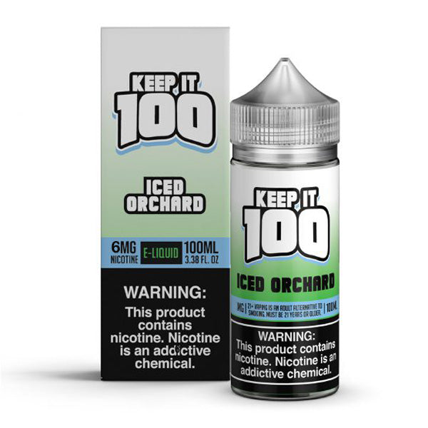 Keep It 100 TFN Series E-Liquid 0mg | 100mL (Freebase) Iced Orchard with Packaging