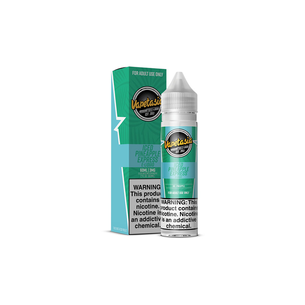 Vapetasia E-Liquid 60mL Iced Pineapple Express with packaging