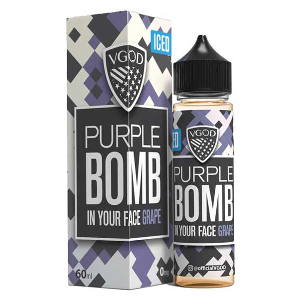 VGOD Series E-Liquid 60mL | 0mg Iced Purple Bomb with packaging