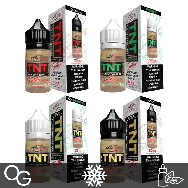 Innevape TNT Salt Series E-Liquid 30mL (Salt Nic) | 50mg Group Photo with packaging