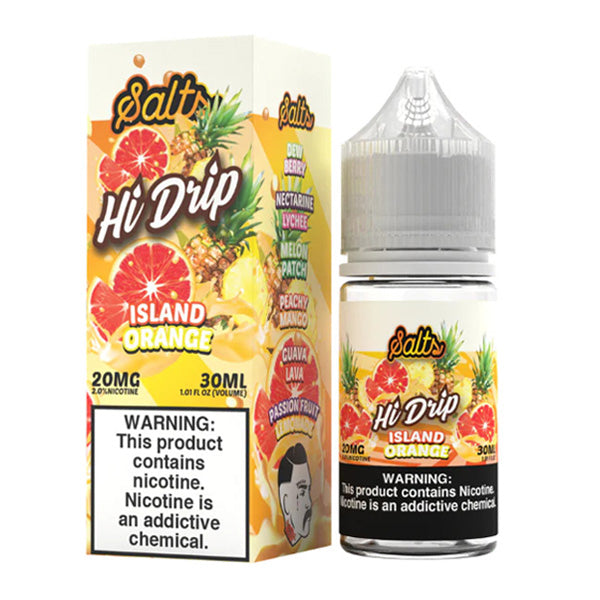 Hi-Drip Salt Series E-Liquid x2-15mL (Salt Nic) | 20mg Island Orange with Packaging