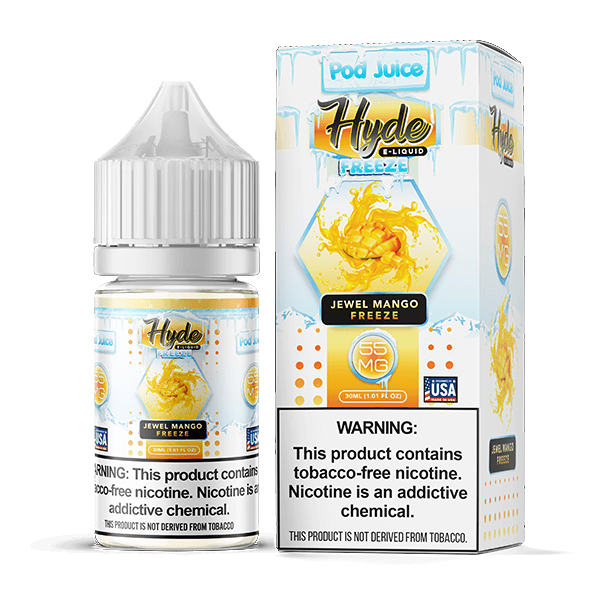 Pod Juice Hyde TFN Salt Series E-Liquid 30mL (Salt Nic) | 55mg Jewel Mango Freeze with packaging