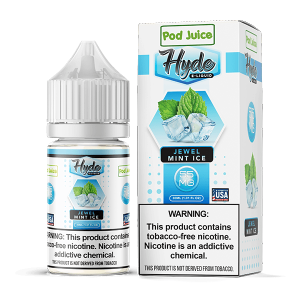 Pod Juice Hyde TFN Salt Series E-Liquid 30mL (Salt Nic) | 55mg Jewel Mint Ice with packaging