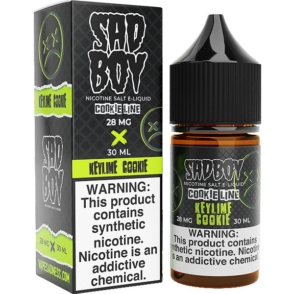 Sadboy Salt Series E-Liquid 30mL (Salt Nic) | 28mg Keylime Cookie with packaging