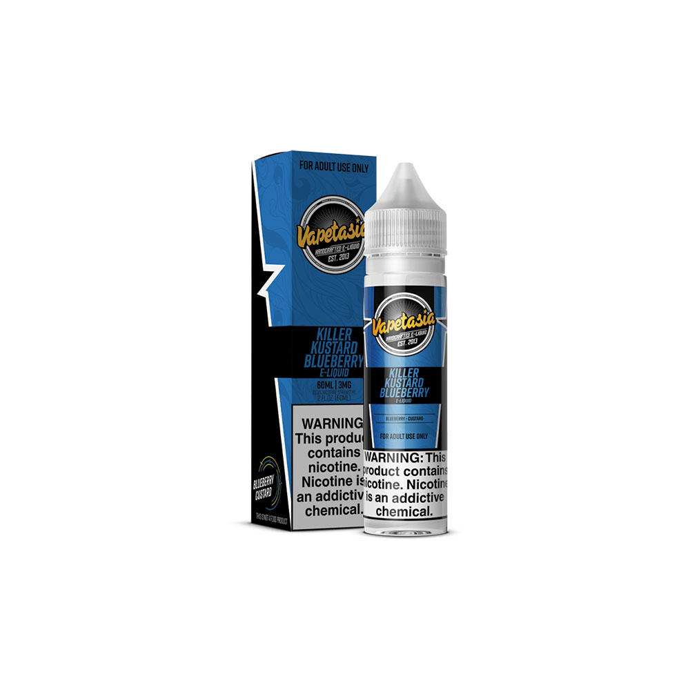 Vapetasia E-Liquid 60mL Killer Kustard Blueberry with packaging