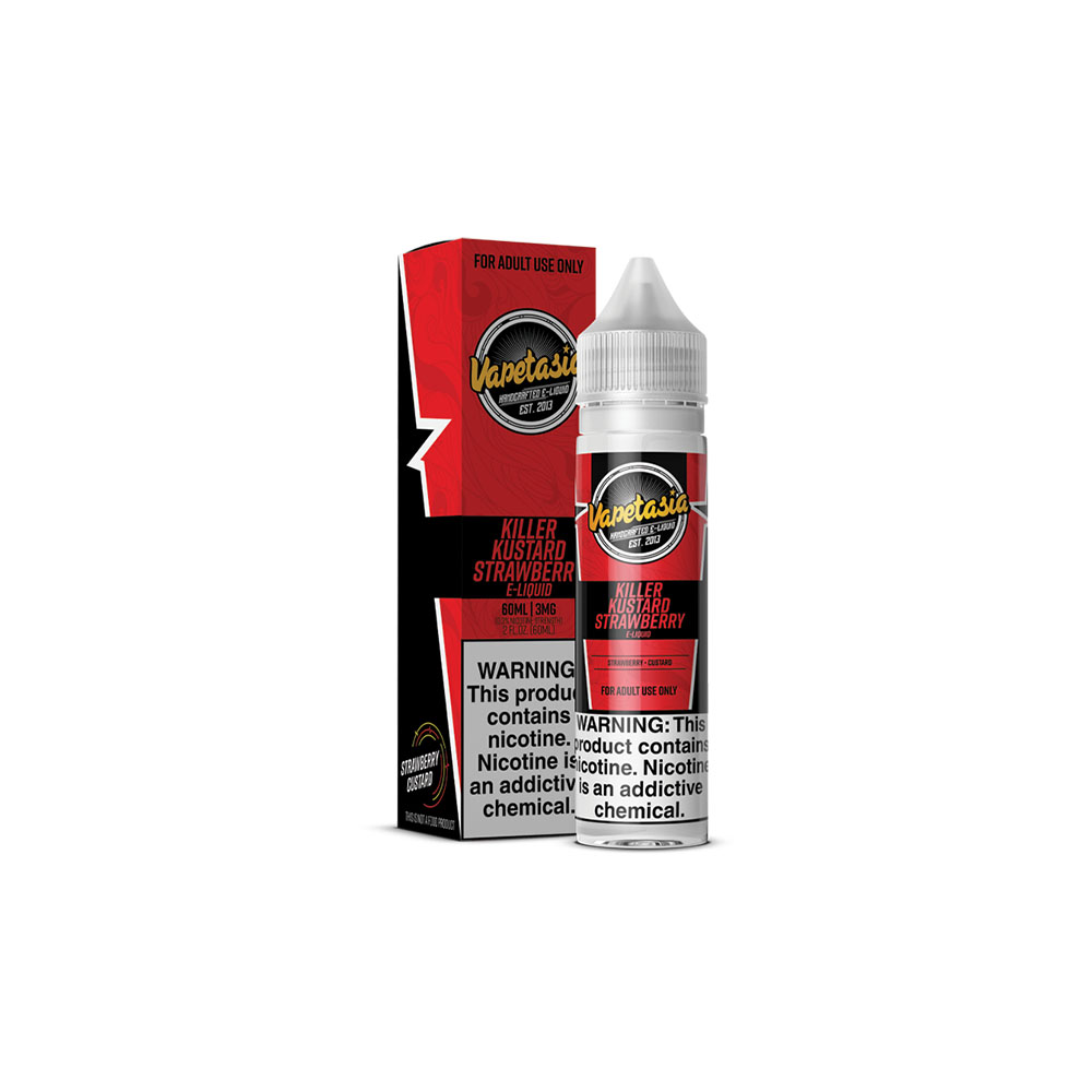 Vapetasia E-Liquid 60mL Killer Kustard Strawberry with packaging