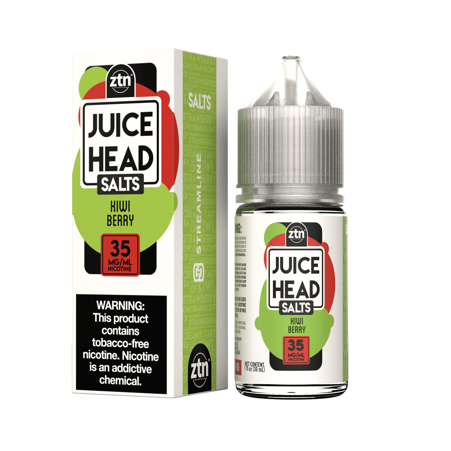 Juice Head Salt Series E-Liquid 30mL (Salt Nic)| Kiwi Berry with packaging